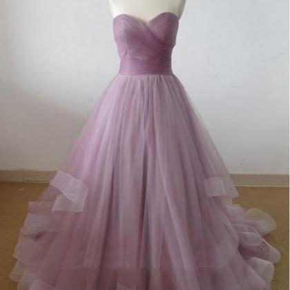 Sweetheart Peated Tulle Formal Occasion Dress Prom..