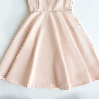 Off Shoulder Baby Pink Short Dress