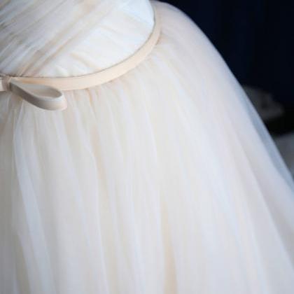 Off Shoulder Ivory Wedding Dress With Corset Back