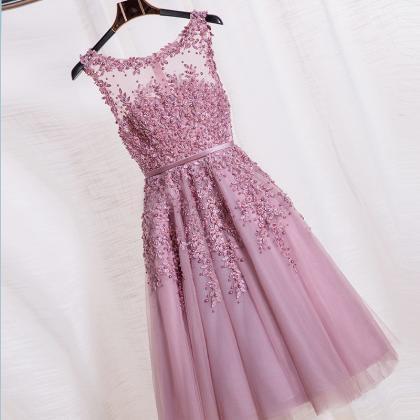 Short Homecoming Party Dress With Beading