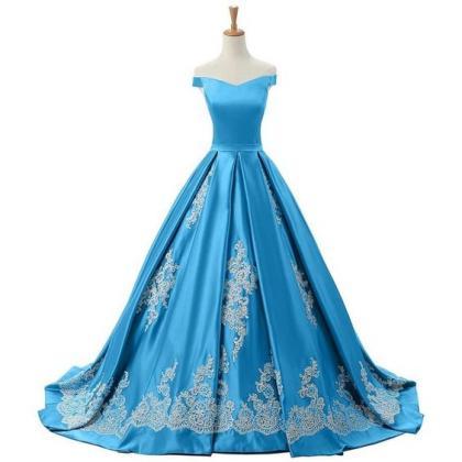 Off The Shoulder Ball Gown Formal Occasion Dress..