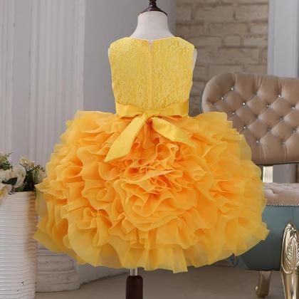 Organza Organza Lace Ball Gown Flower Girl Dress