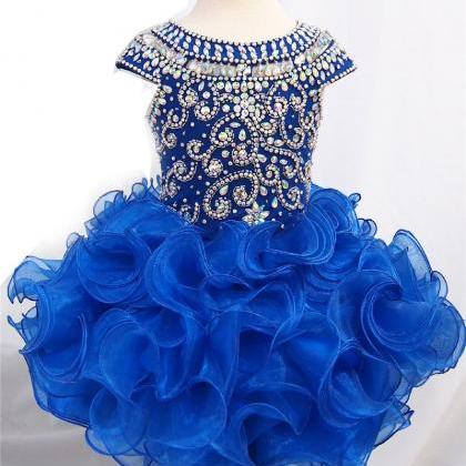 Royal Blue Ruffled Toddler Girl Dress