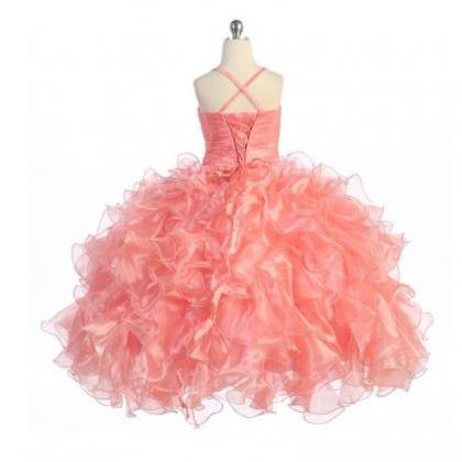 Ruffled Ball Gown Pageant Dress With Balero Jacket
