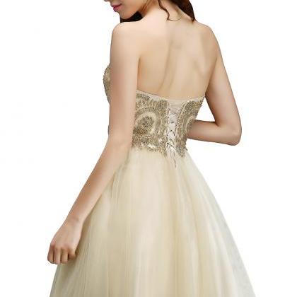 Cute Short Homecoming Dress With Appliques