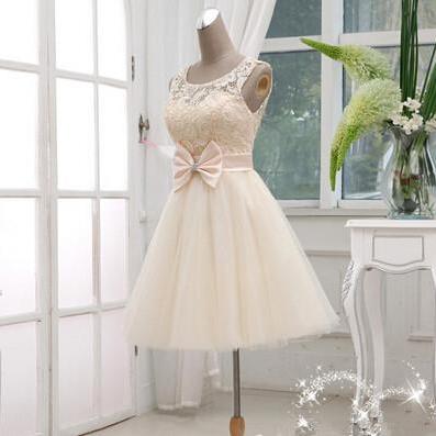 Champagne Short Homecoming Party Dress