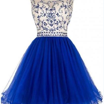 Royal Blue Short Graduation Dress Homecoming Dress on Luulla