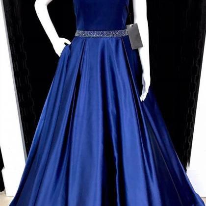 Navy Blue Prom Dress