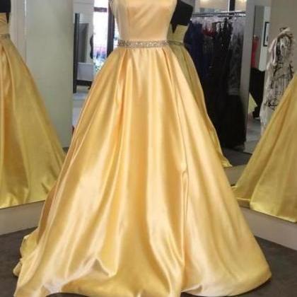 A-line Halter Long Prom Dress