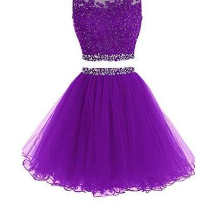 Two Pieces Short Homecoming Dress