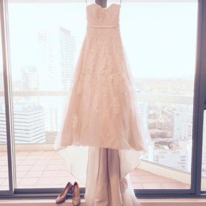 Sleeveless Corset Lace Wedding Dress