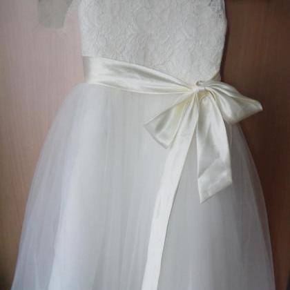 Tulle Lace Little Princess Flower Girl Dress With..