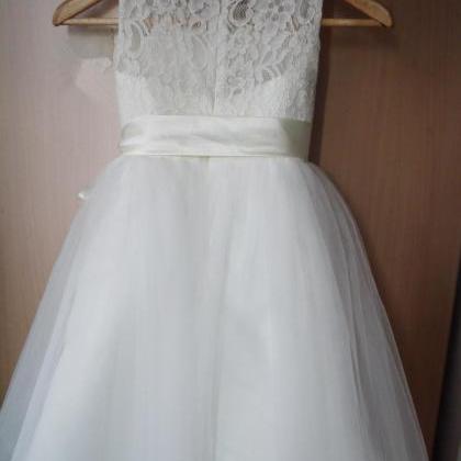 Tulle Lace Little Princess Flower Girl Dress With..