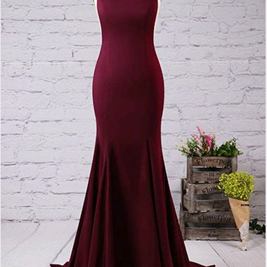 Fit And Flare Prom Dress With Open V Back