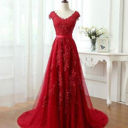 Long Red Evening Dress