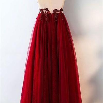 Long Prom Dress With Nude Bodice on Luulla