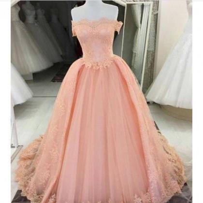 Off The Shoulder Prom Dress With Overskirt, Long..