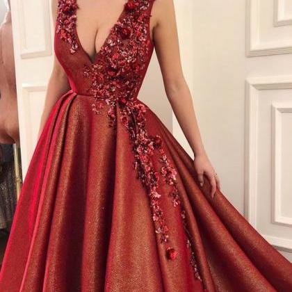 Red Off The Shoulder Ball Gown With Appliques Sweet 16 Dress  Y6454