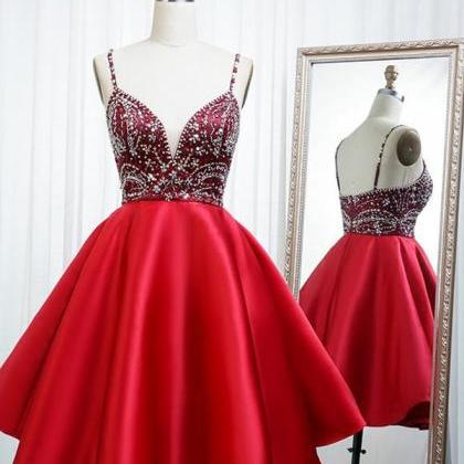 Short Red Semi Formal Occasion Dress