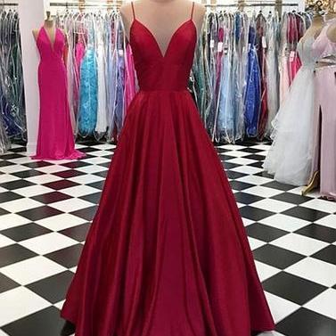 Simple Spaghetti Straps Long Prom Dress Elegant Party Evening Dress cc1818