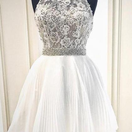 Pleated Short Prom Dress
