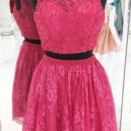 Short Two Pieces Homecoming Dress