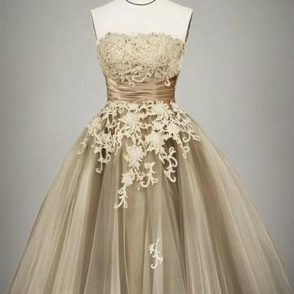Tea Length Vintage Semi Formal Dress