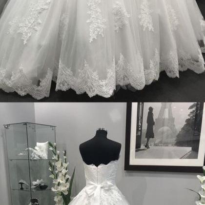Sleeveless Ball Gown Wedding Dress With Removable..
