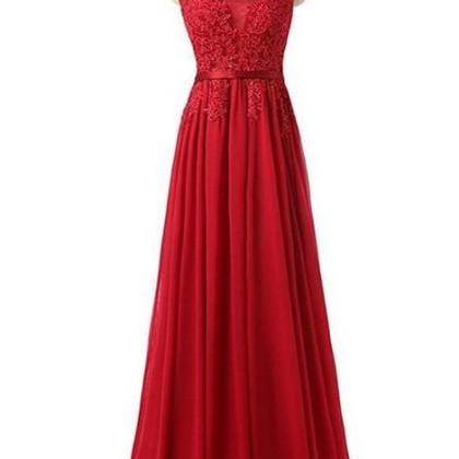 Long Red Formal Occasion Dress