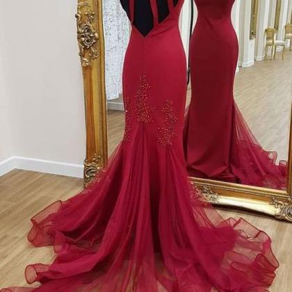 Keyhole Front High Neck Sheath Prom Dress With..