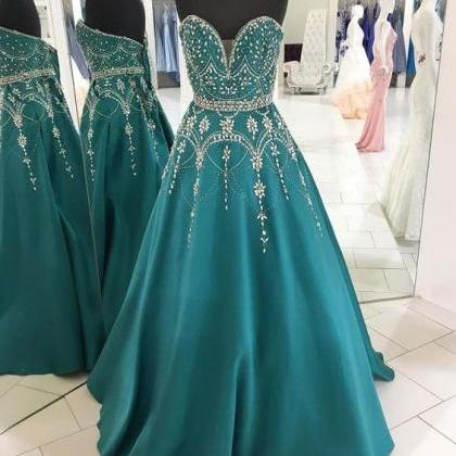 Sweetheart Neckline Prom Dress With Beading