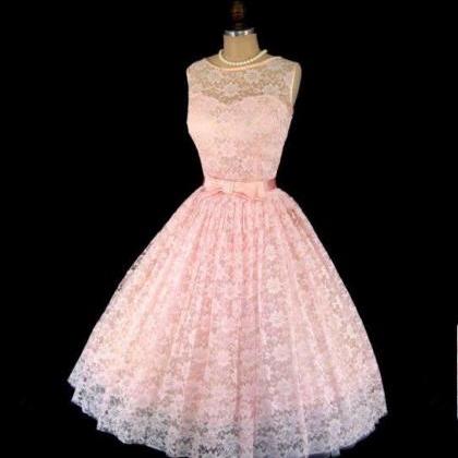 Sheer Sweetheart Pale Pink Vintage Short Lace..