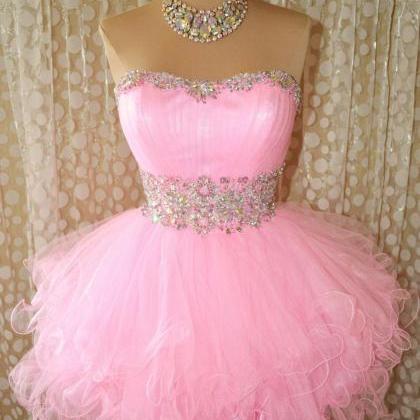 Sweetheart Baby Pink Homecoming Dress