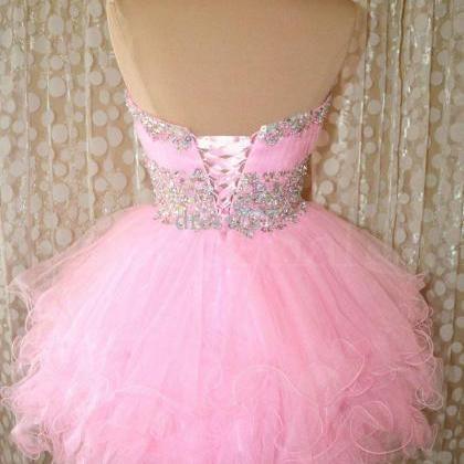 Sweetheart Baby Pink Homecoming Dress