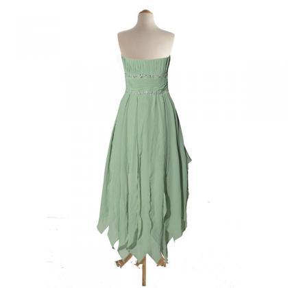 Strapless High Low Semi Formal Occasion Dress..