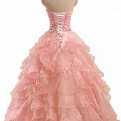 Sweetheart Tiered Organza Ball Gown Quinceanera..