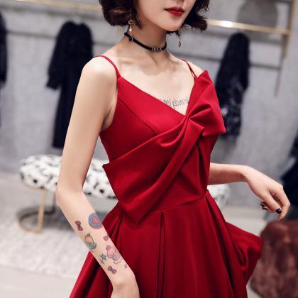 Long Red Evening Gown Party Dress