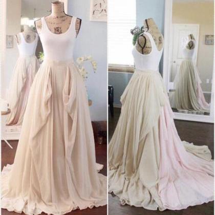 Two Pieces Modern Wedding Dresses