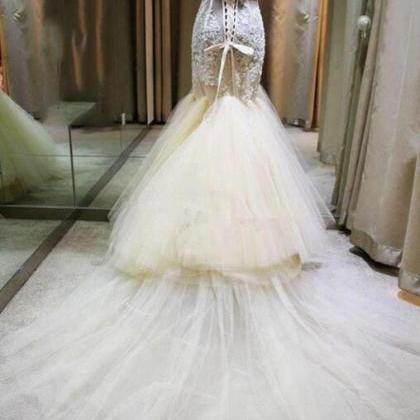 Sweetheart Mermaid Wedding Dresses Custom Bridal..
