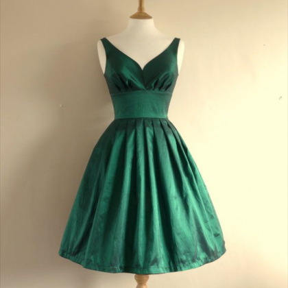 Green Vintage Dress For Party