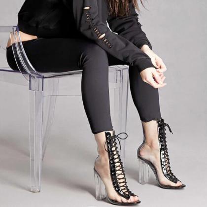 Black Heeled Boots Women Shoes Fashion