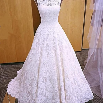 Vintage Lace Wedding Dresses For Brides Bridal..