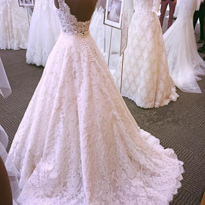 Vintage Lace Wedding Dresses For Brides Bridal..