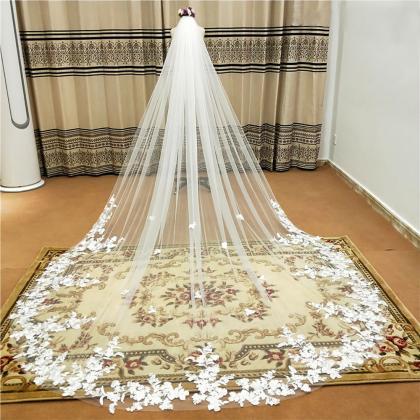 3 Meters Long Bridal Veil For Wedding Accessories..