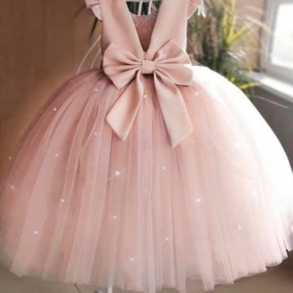 Pleated Shoulder Baby Girl Dress
