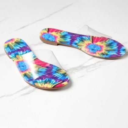 Clear Upper Women Slides Summer Beach Sandals