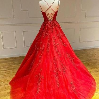 Long Red Prom Dresses Floor Length Special..