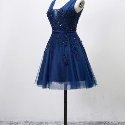 Dark Blue Hoco Party Dresses For Birthday Cocktail