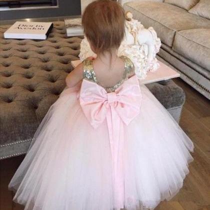 Sequin Tulle Girl Birthday Party Dress