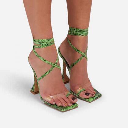 Sculptured Heel Women Sandals